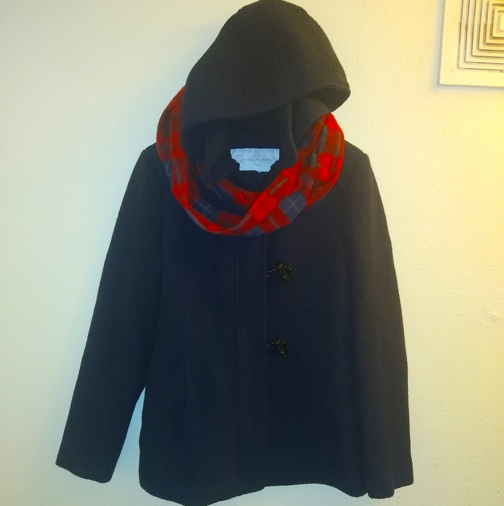 Jessica Simpson Blue Hooded Jacket/Coat